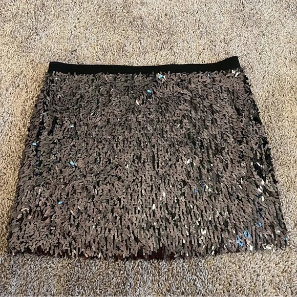 {Express} Sequin Sparkle Mini Skirt - Picture 8 of 8
